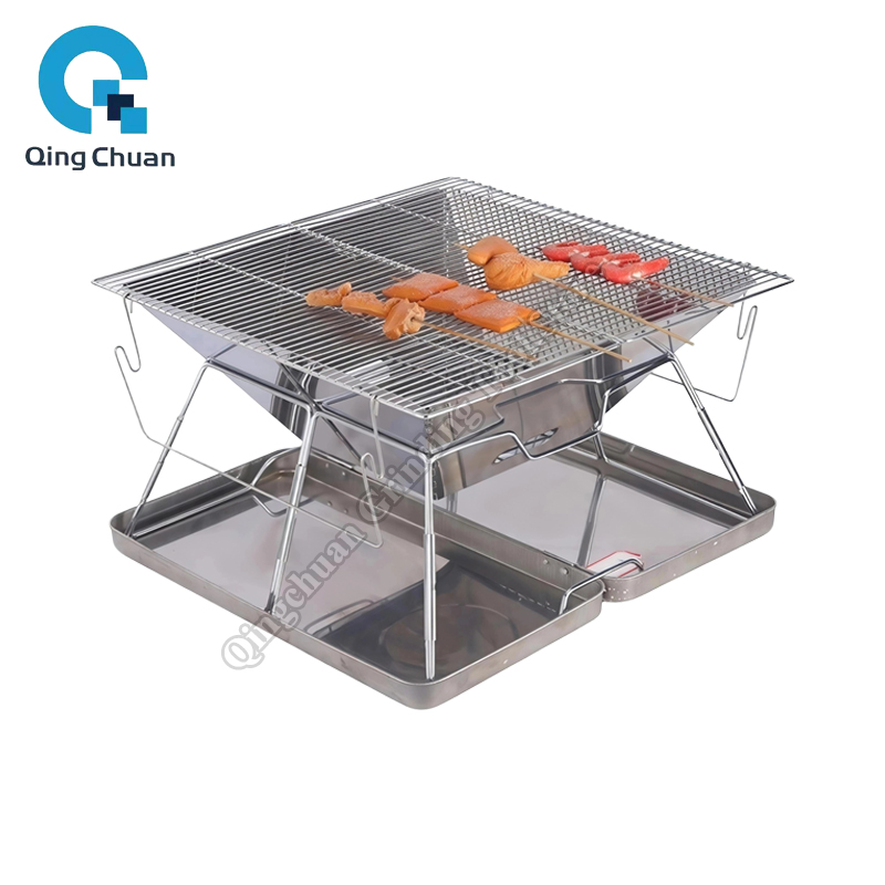 Camping Hiking Cooking - Camping Grill Charcoal Stove Folding Stainless