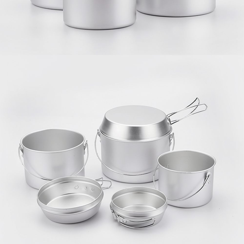 Camping Cooking Set Compact - For For Starck Camping Aluminum Camping