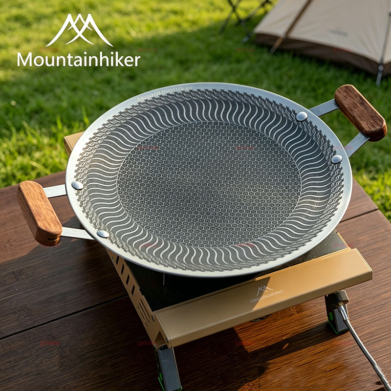 Camping Cooking Appliances - Mountainhiker Non-Stick Stainless Steel BBQ Skillet