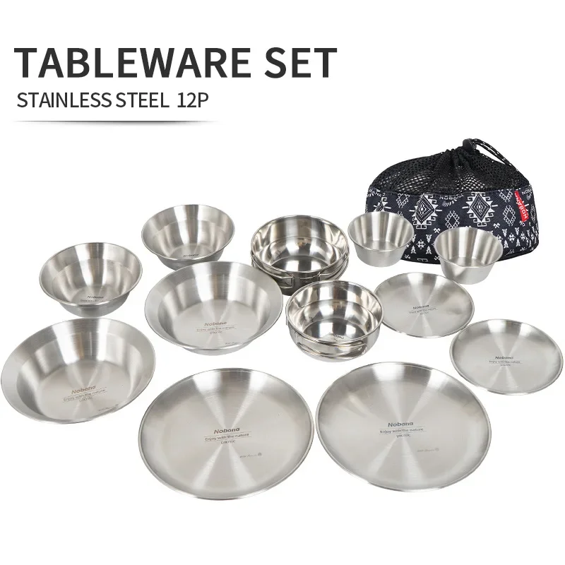 12PCS Portable Outdoor Tablewa - đánh giá và giá Camping Cooking Dining Set