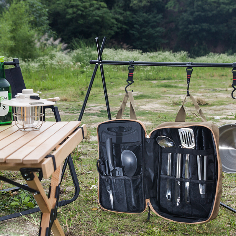 8pcs Camping Kitchen Cookware  - đánh giá và giá Camping Cooking Kits