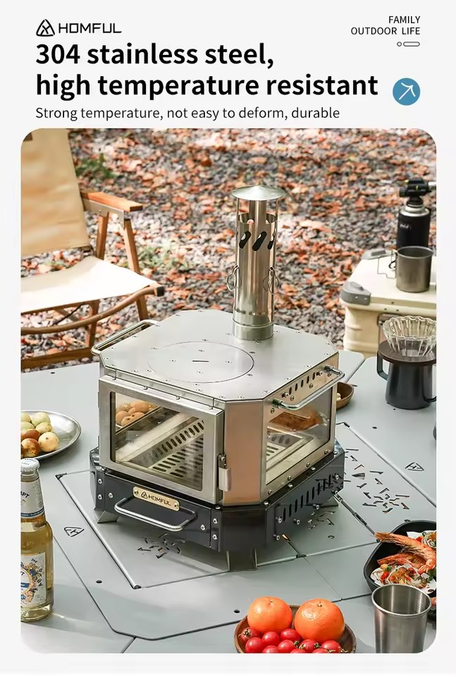 HOMFUL Portable Firewood Stove - đánh giá và giá Camping Cooking Kits