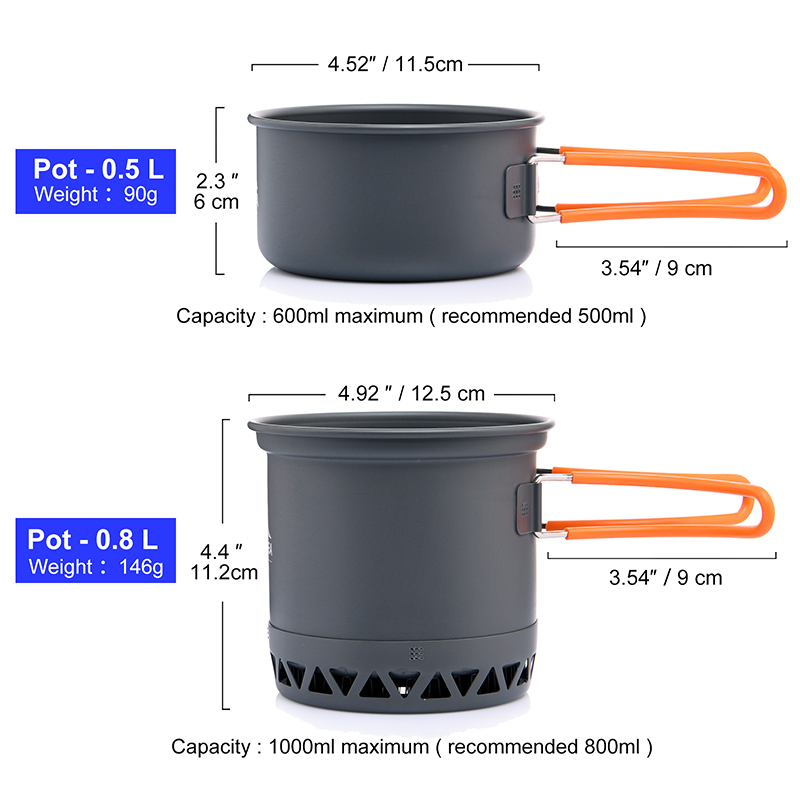 Widesea Portable Camping Cookw - đánh giá và giá Camping Cooking Set Compact