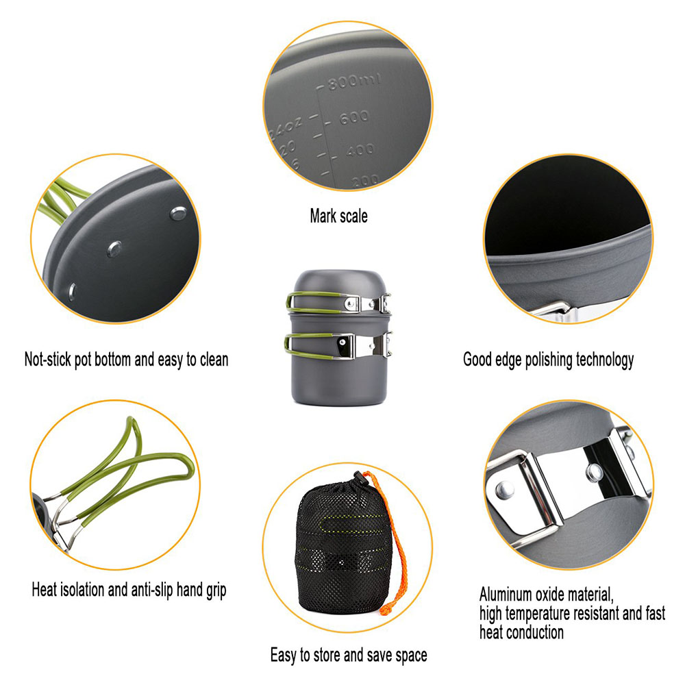Ultralight Camping Pots Cookwa - đánh giá và giá Camping Cooking Kits