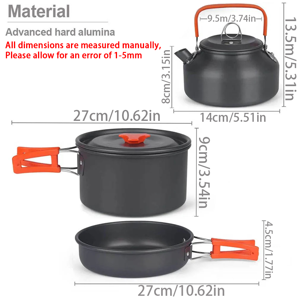 Cắm Trại Nồi Bộ Ngoài Trời Nhô - đánh giá và giá Camping Cooking Kits