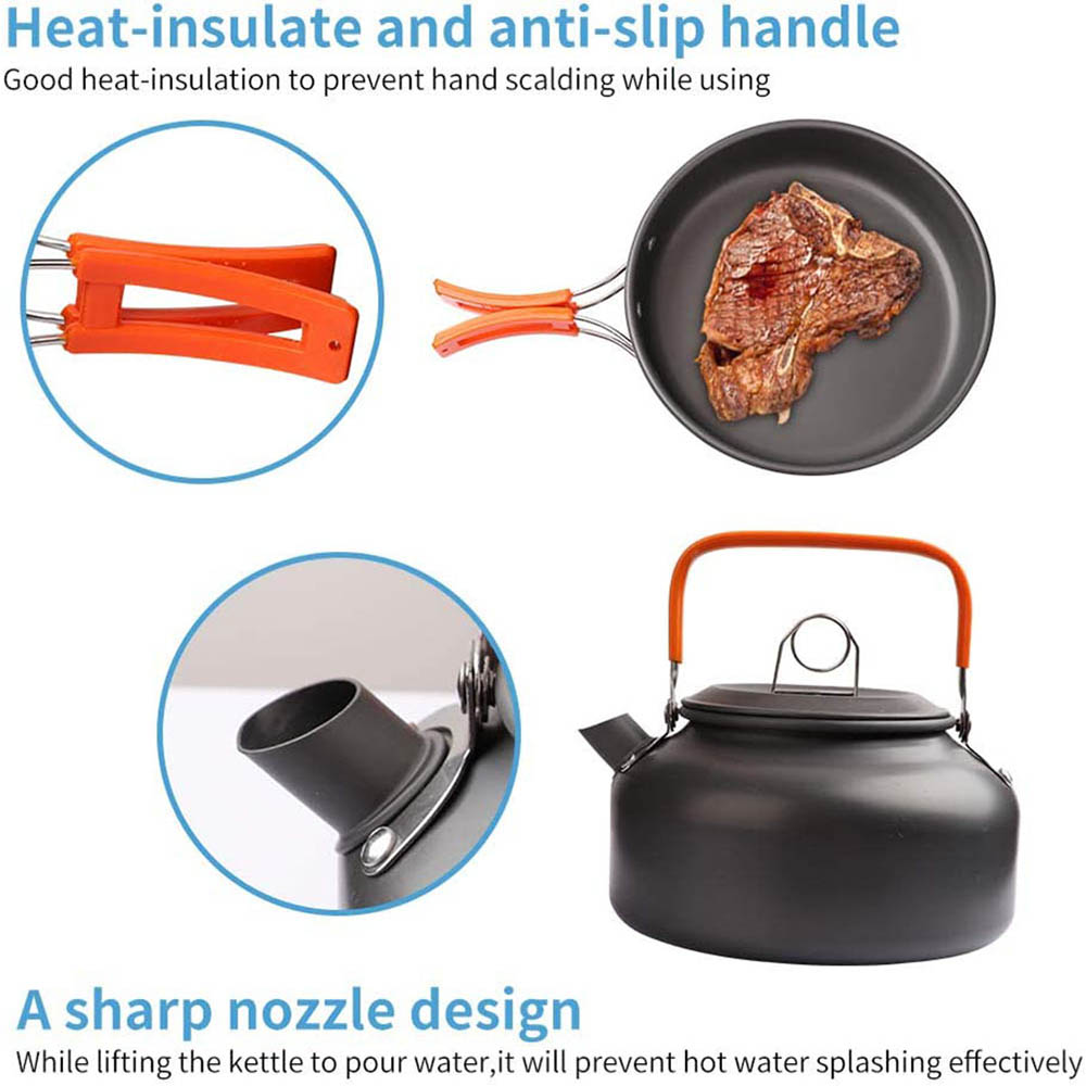 Cắm Trại Nồi Bộ Ngoài Trời Nhô - đánh giá và giá Camping Cooking Kits