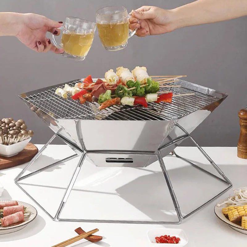 Portable Folding Carbon BBQ Gr - đánh giá và giá Camping Cooking Must Haves