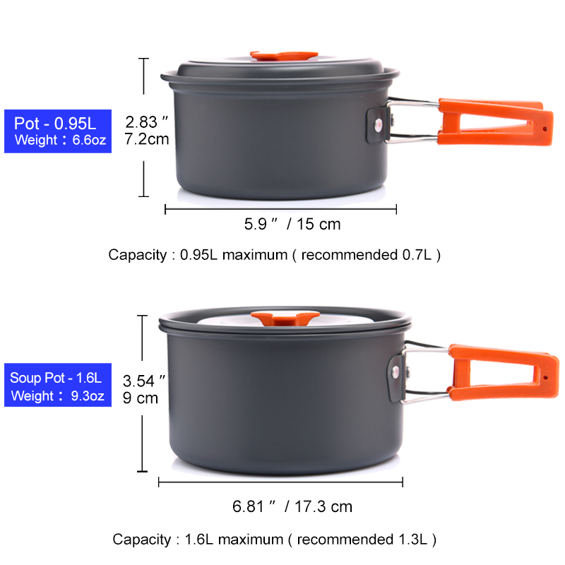Widesea Camping Outdoor Cookwa - đánh giá và giá Camping Cooking Kits
