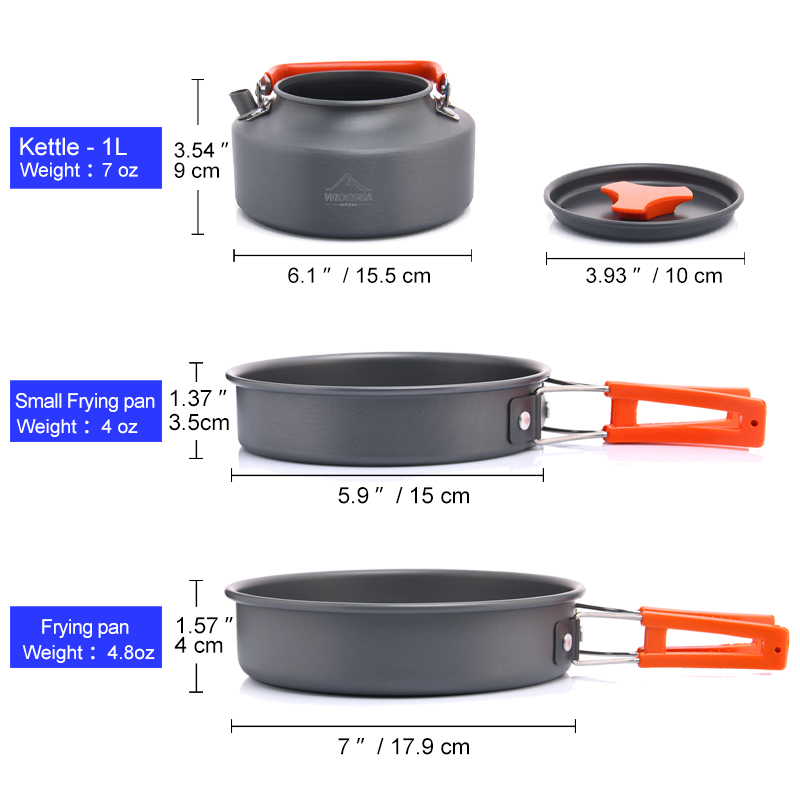 Widesea Camping Outdoor Cookwa - đánh giá và giá Camping Cooking Kits