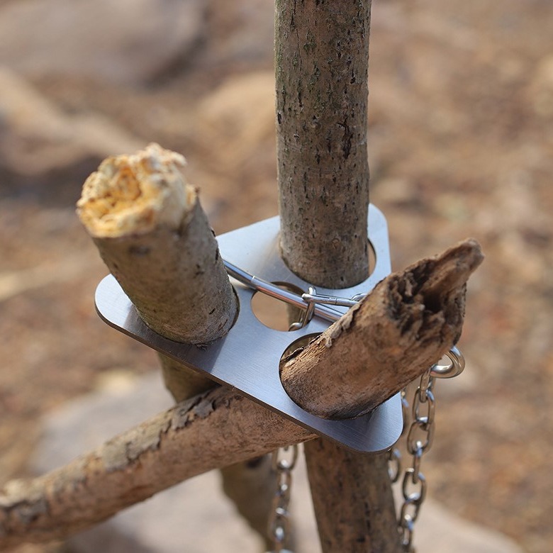 Stainless Steel Camping Tripod - đánh giá và giá Camping Hiking Cooking