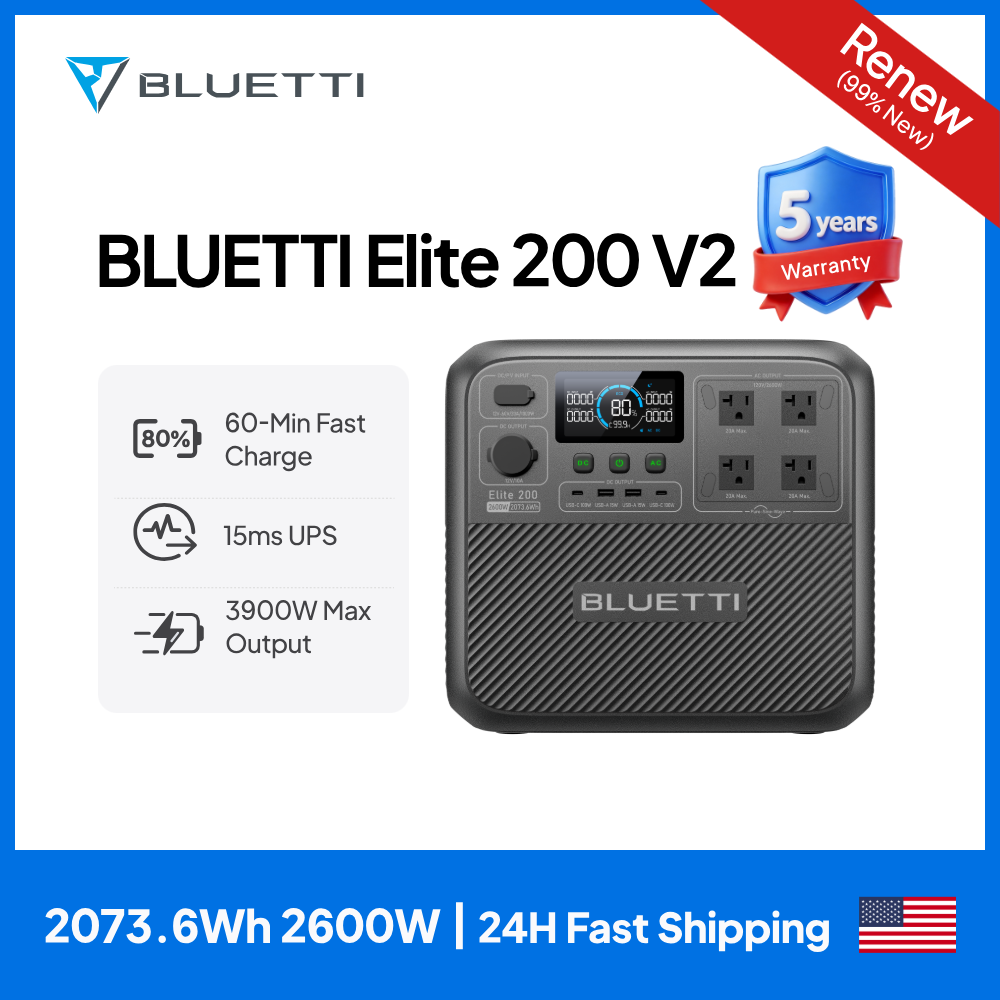 【Renew】BLUETTI Elite 200 V2 Po - đánh giá và giá Camping Cooking Appliances