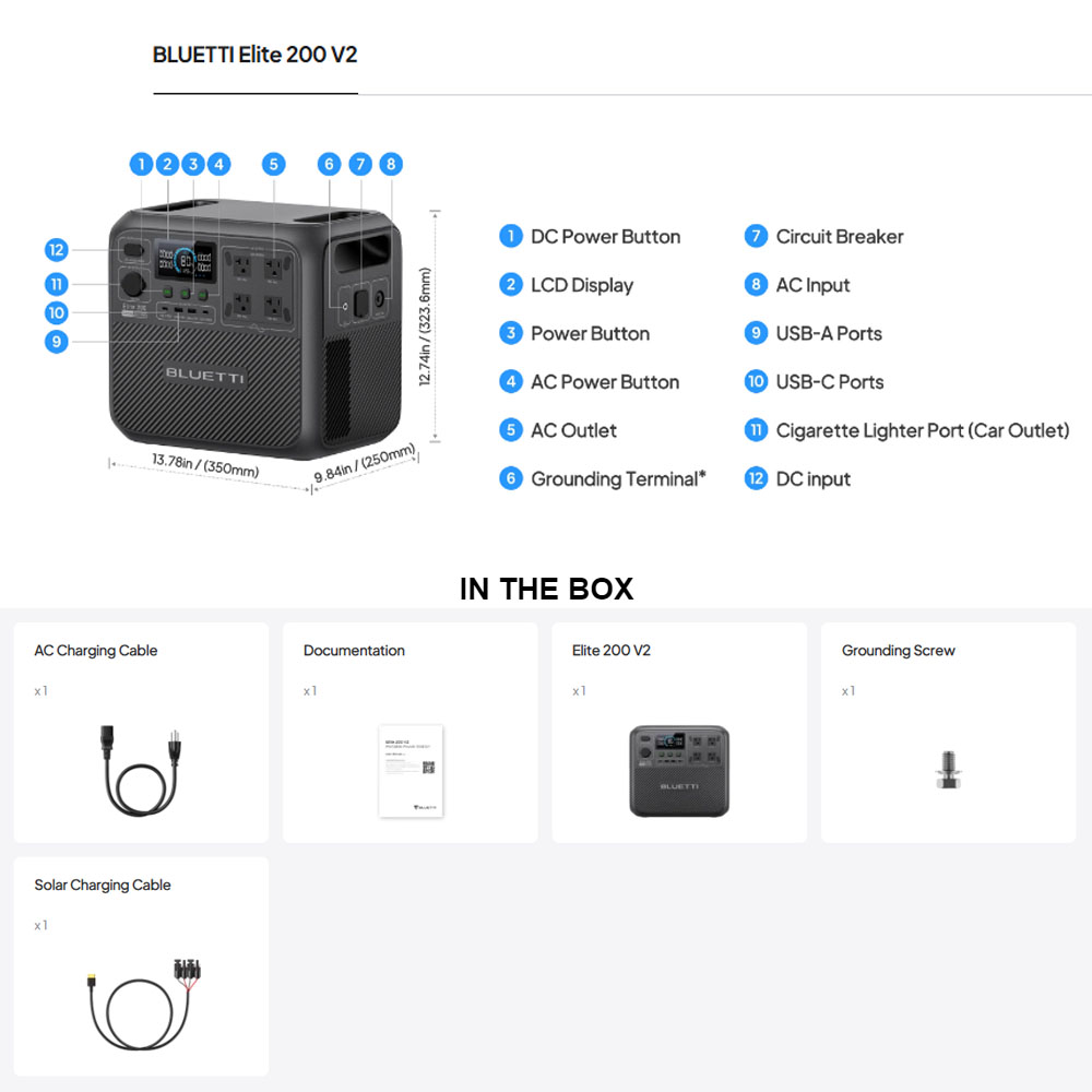 【Renew】BLUETTI Elite 200 V2 Po - đánh giá và giá Camping Cooking Appliances
