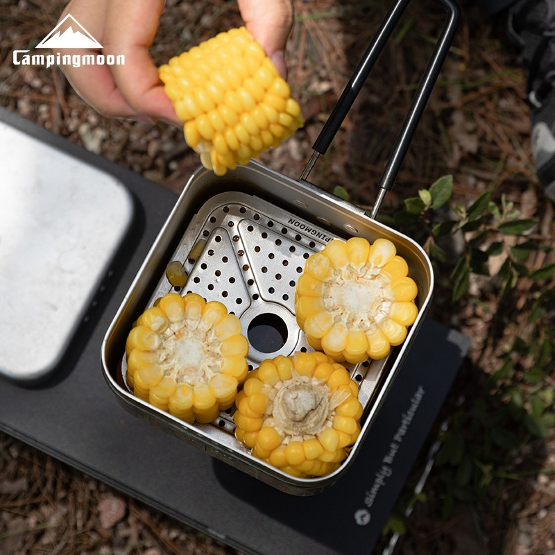 1313-W Thick Stainless Steel S - đánh giá và giá Camping Cooking Set Compact