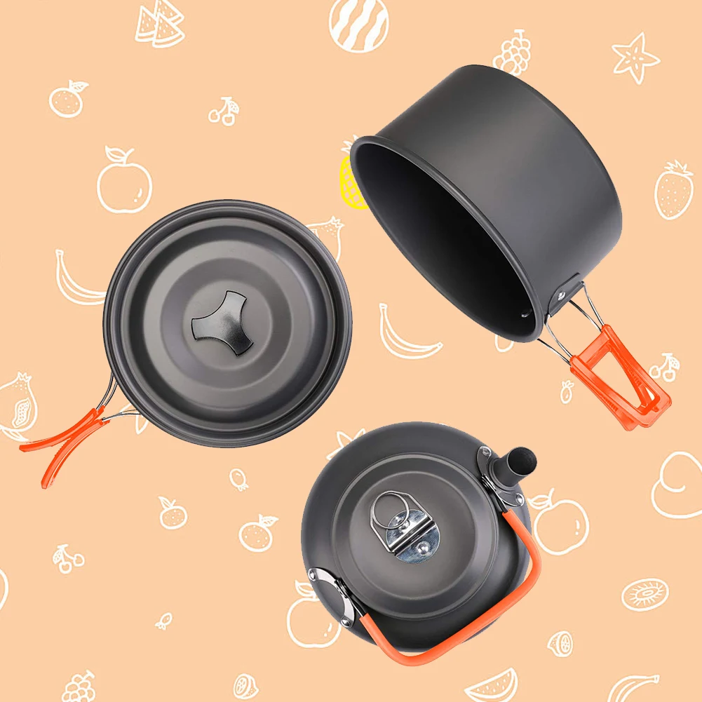 Camping Cookware Kit Kettle Po - đánh giá và giá Camping Hiking Cooking